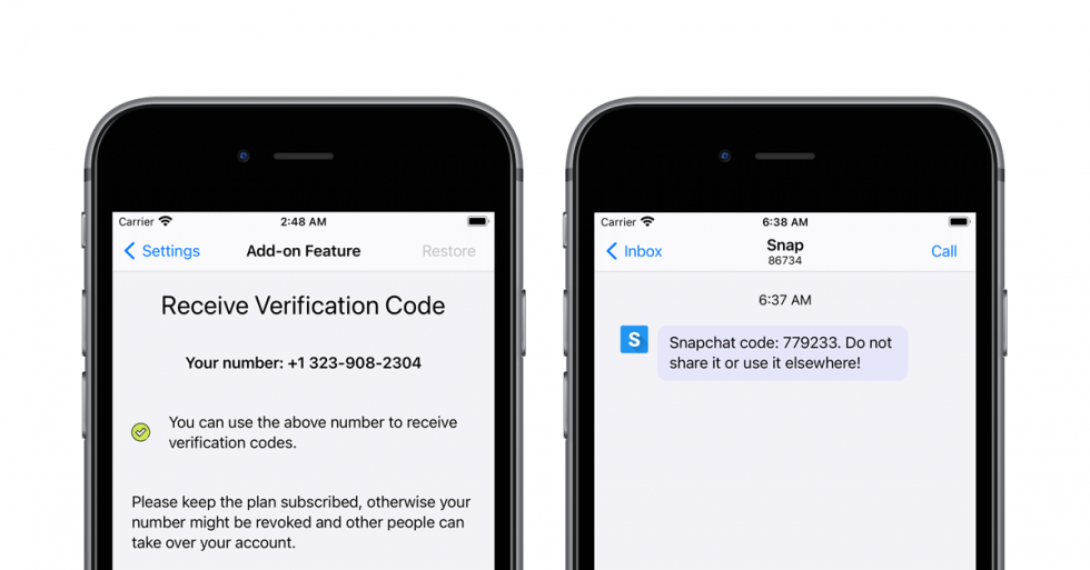 why does snapchat say it can't verify my phone number